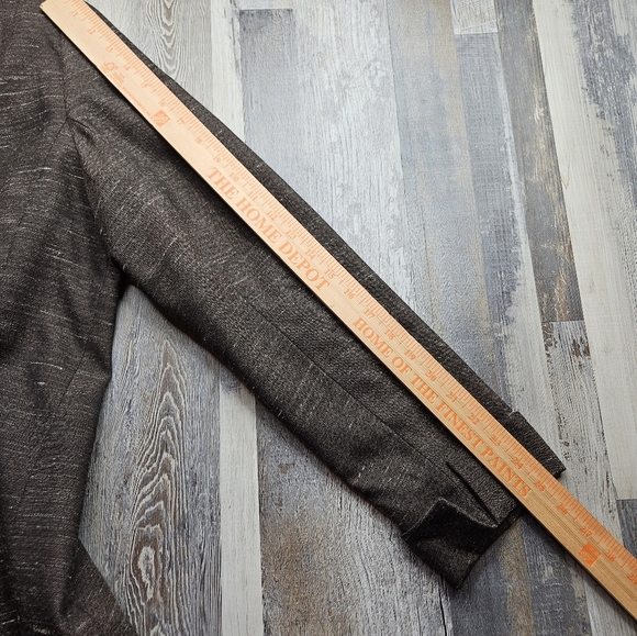 Lafayette 148 Wool Hemp Blend Blazer Size 14 Brown - Picture 14 of 15